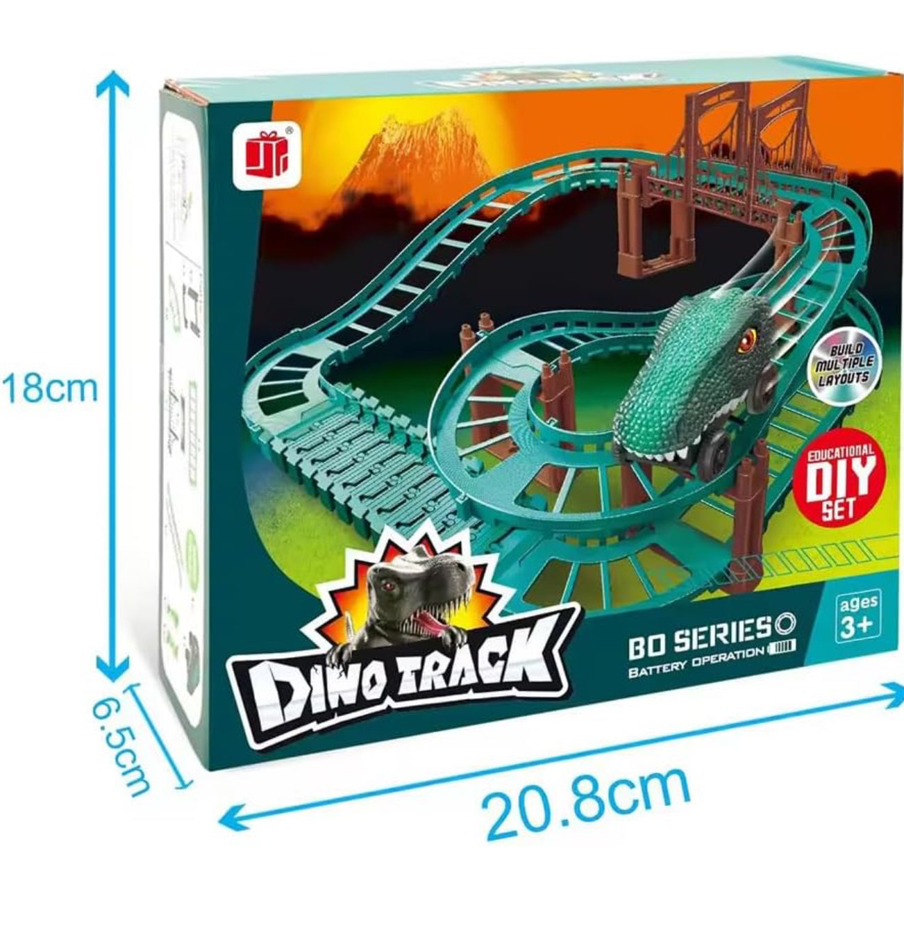 Electric Dinosaur Rail Car Train Set