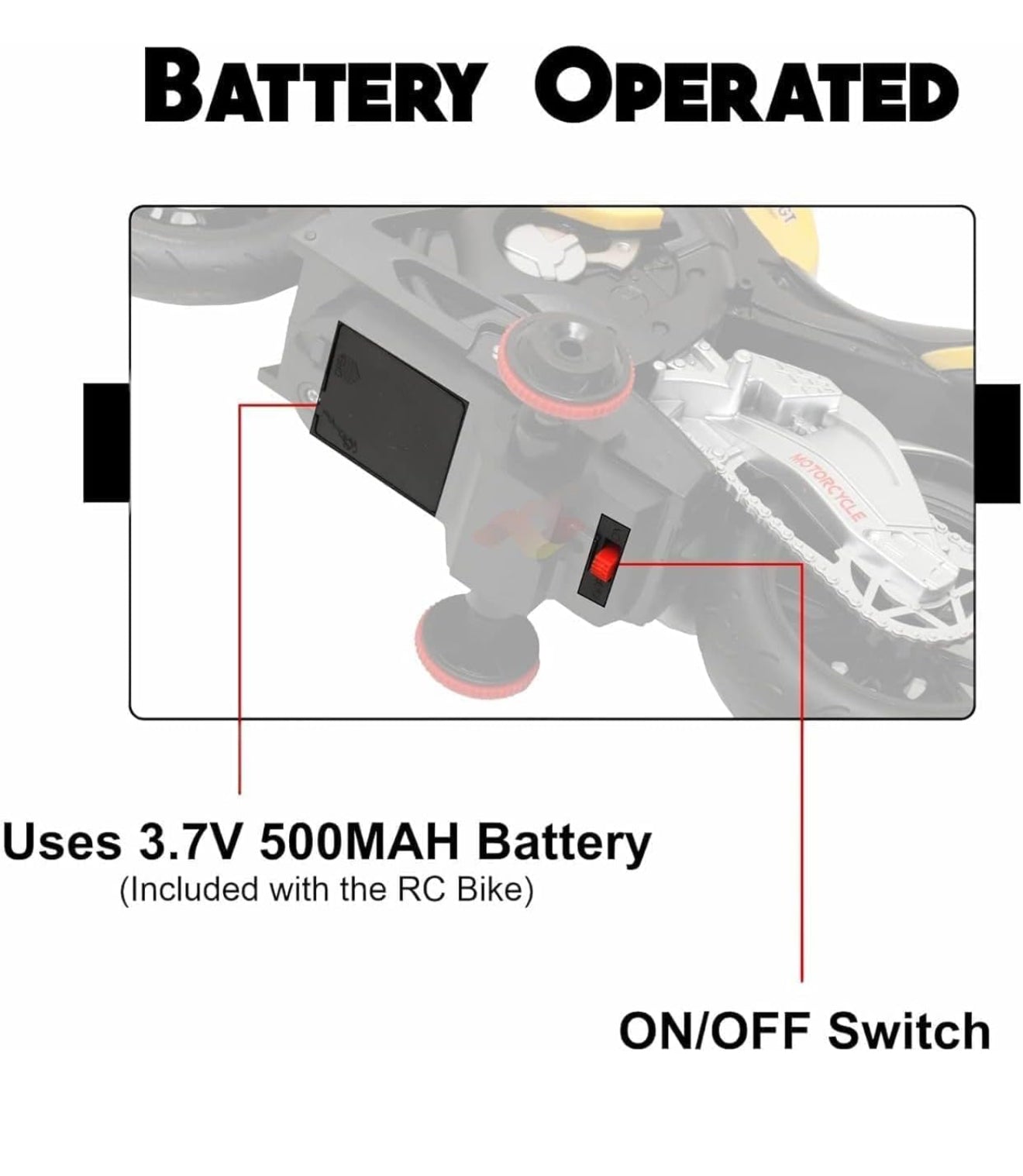 Remote Control Motorcycle Toy, High-Speed Racing