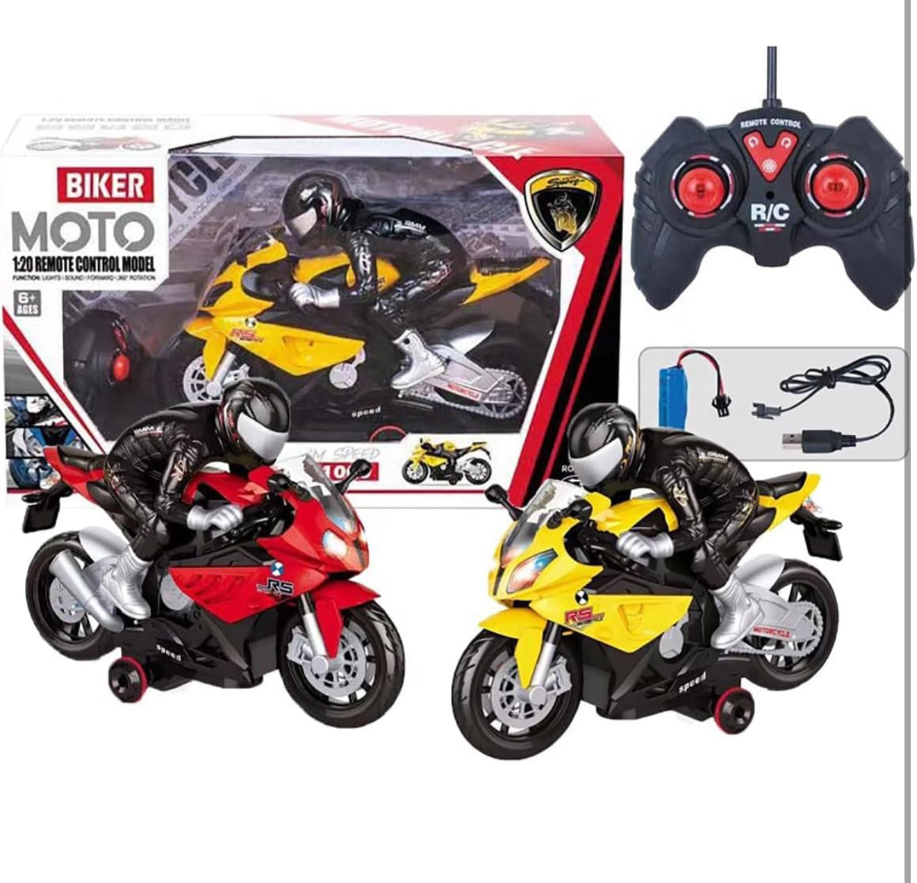 Remote Control Motorcycle Toy, High-Speed Racing