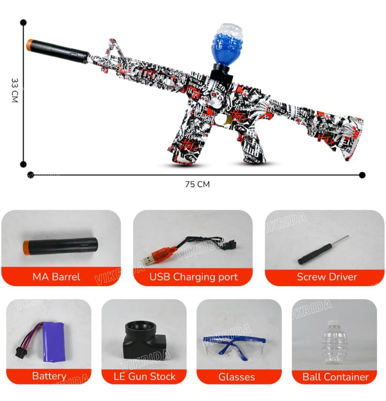 Electric M416 Small Balls Blaster Gun with 5000 Small Balls