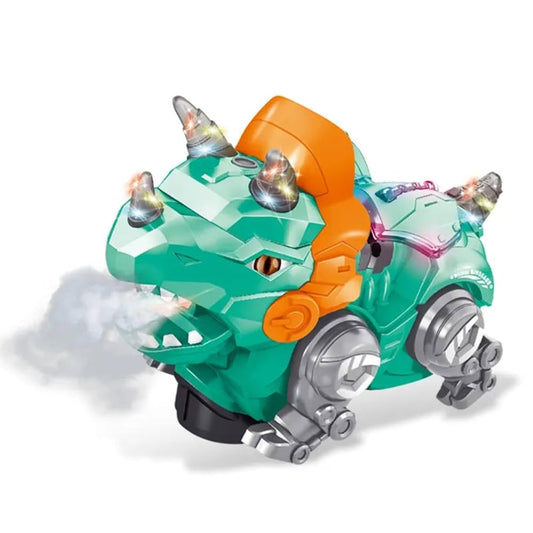 Dinosaur Spray Toy for Kids | Moving Triceratops Car