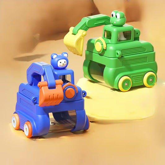 Excavator Toy Plastic Water Bottle