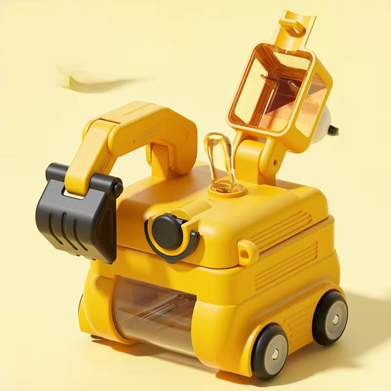 Excavator Toy Plastic Water Bottle