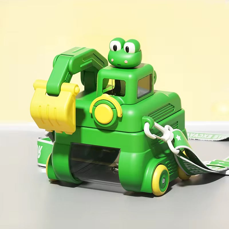Excavator Toy Plastic Water Bottle