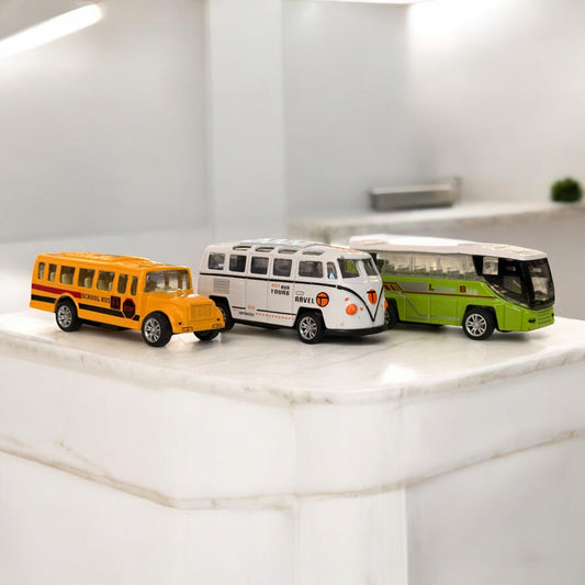 Die Cast Bus Pull Back Toy