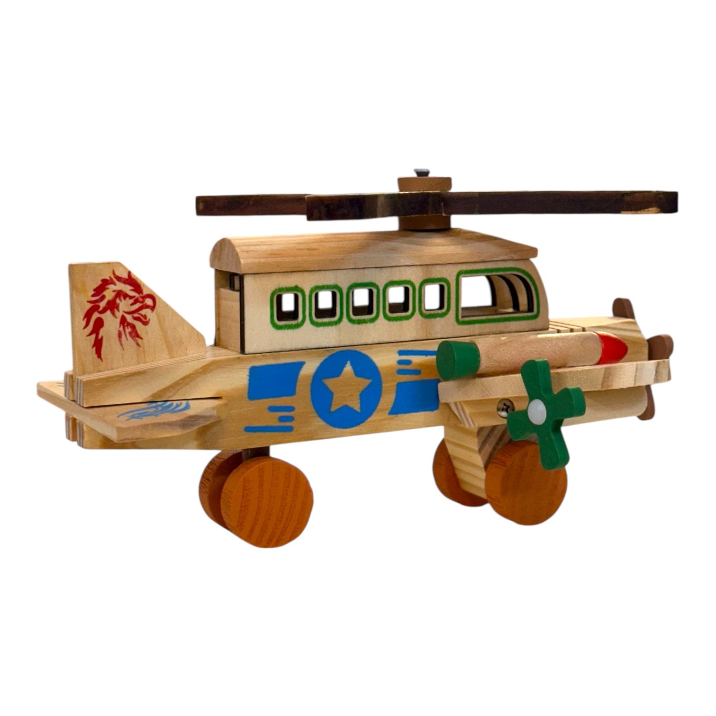 Wooden Helicopter Toy