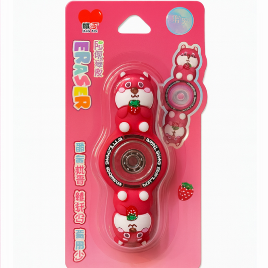 Eraser with fidget spinner