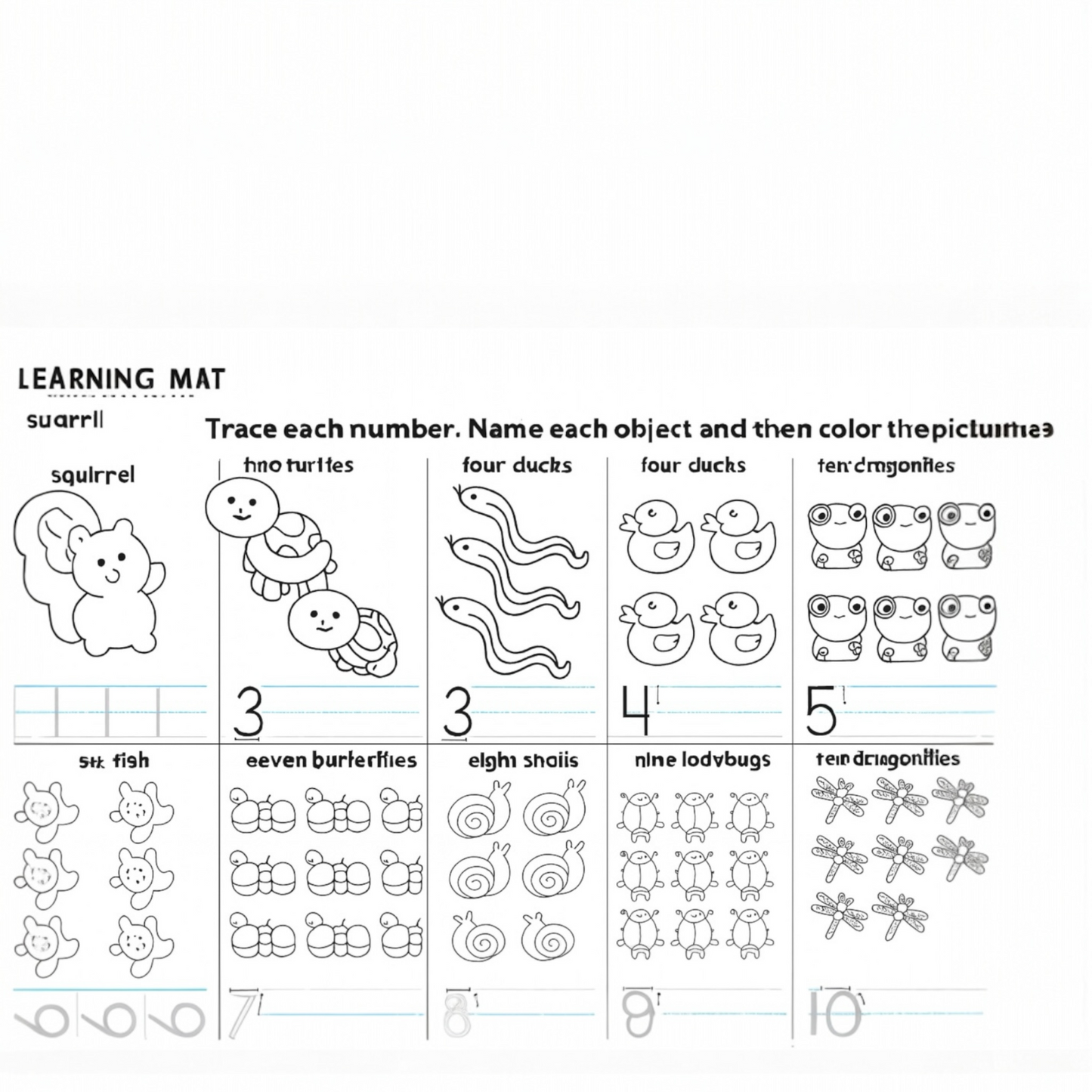 Write & Wipe Learning Mat