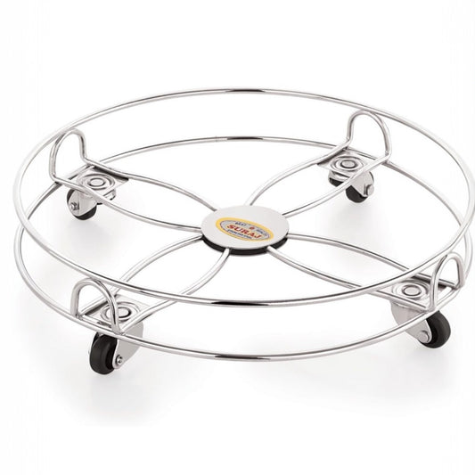 Heavy Stainless Steel Gas Cylinder Trolley with Wheel