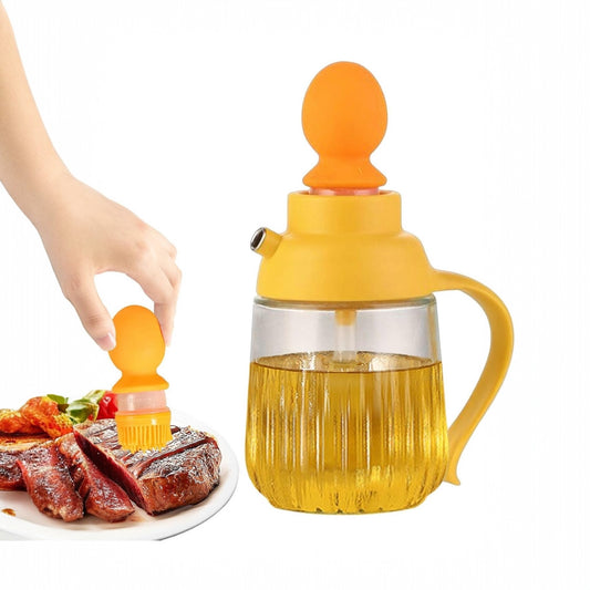 Oil Bottle Dispenser With Silicone Brush