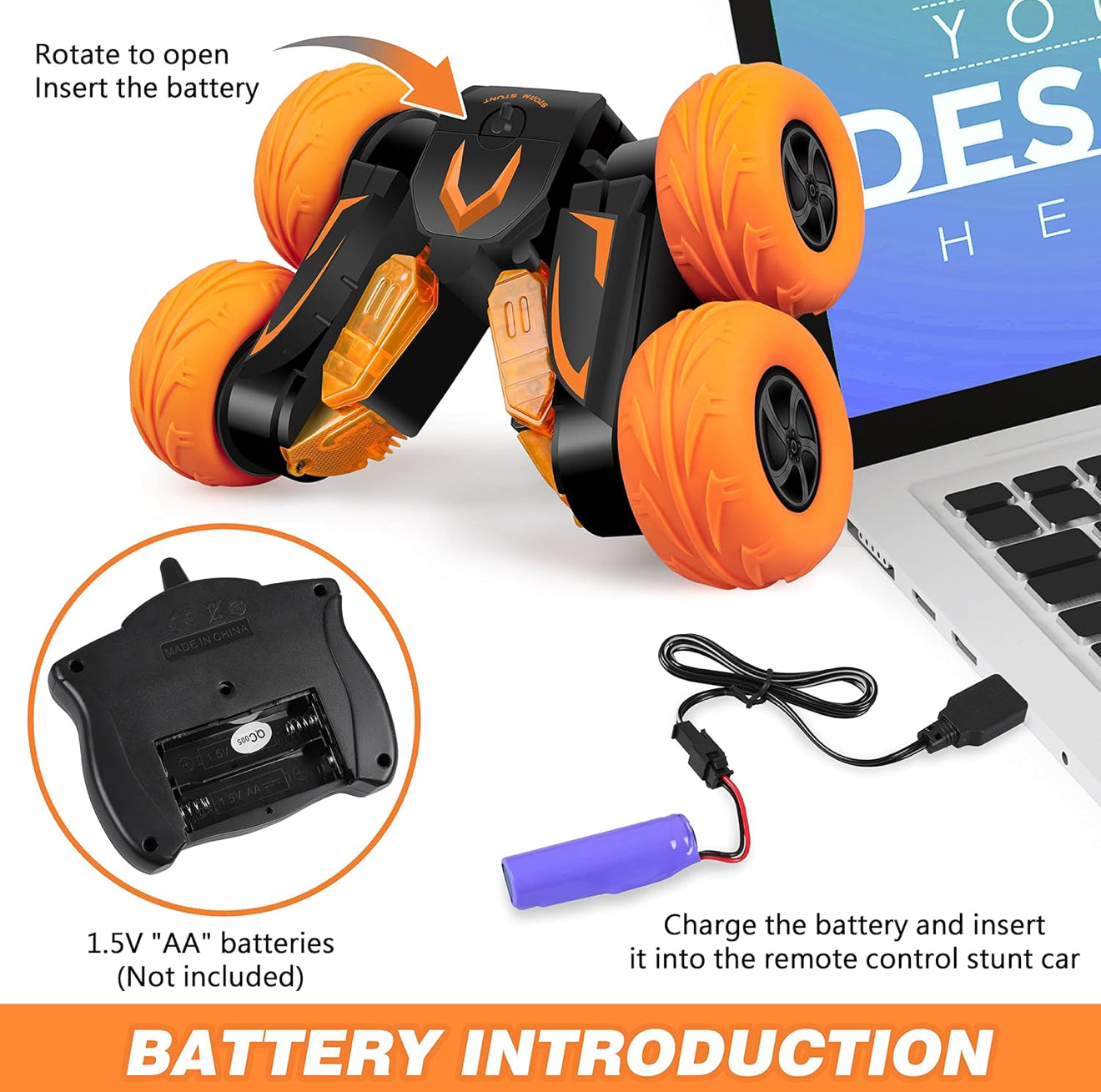 Remote Control Car,Double-Sided Rotation 360 Degree