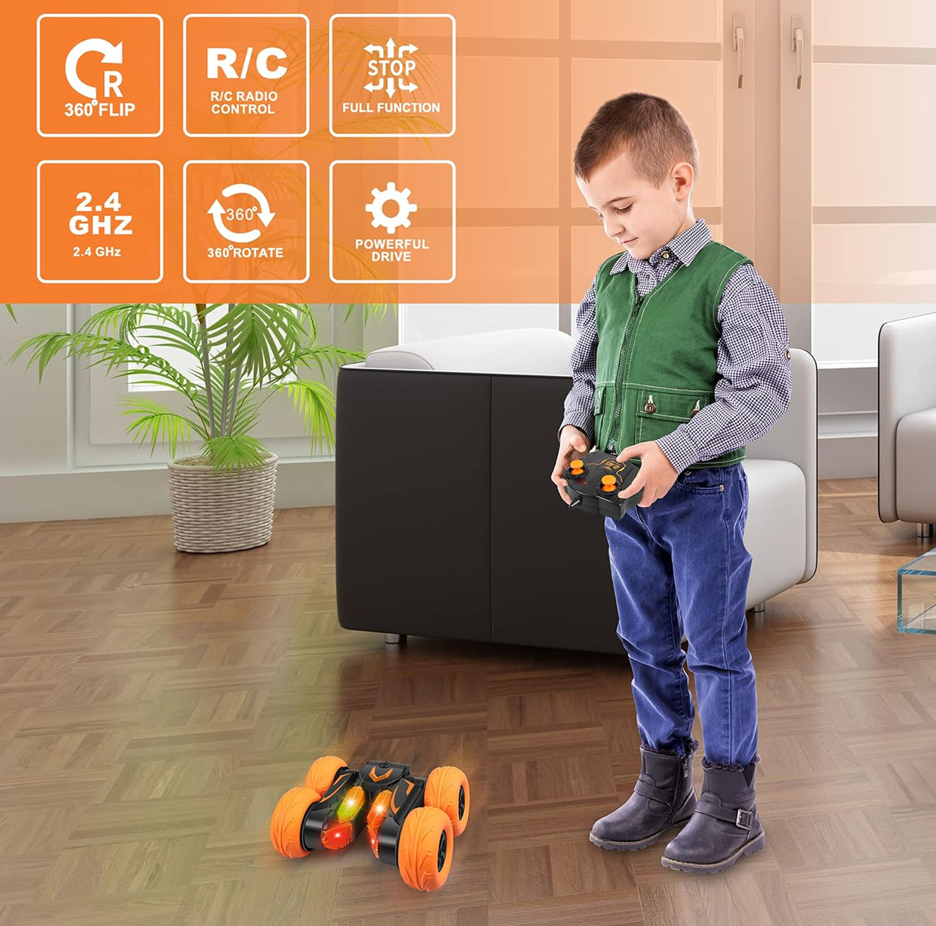 Remote Control Car,Double-Sided Rotation 360 Degree
