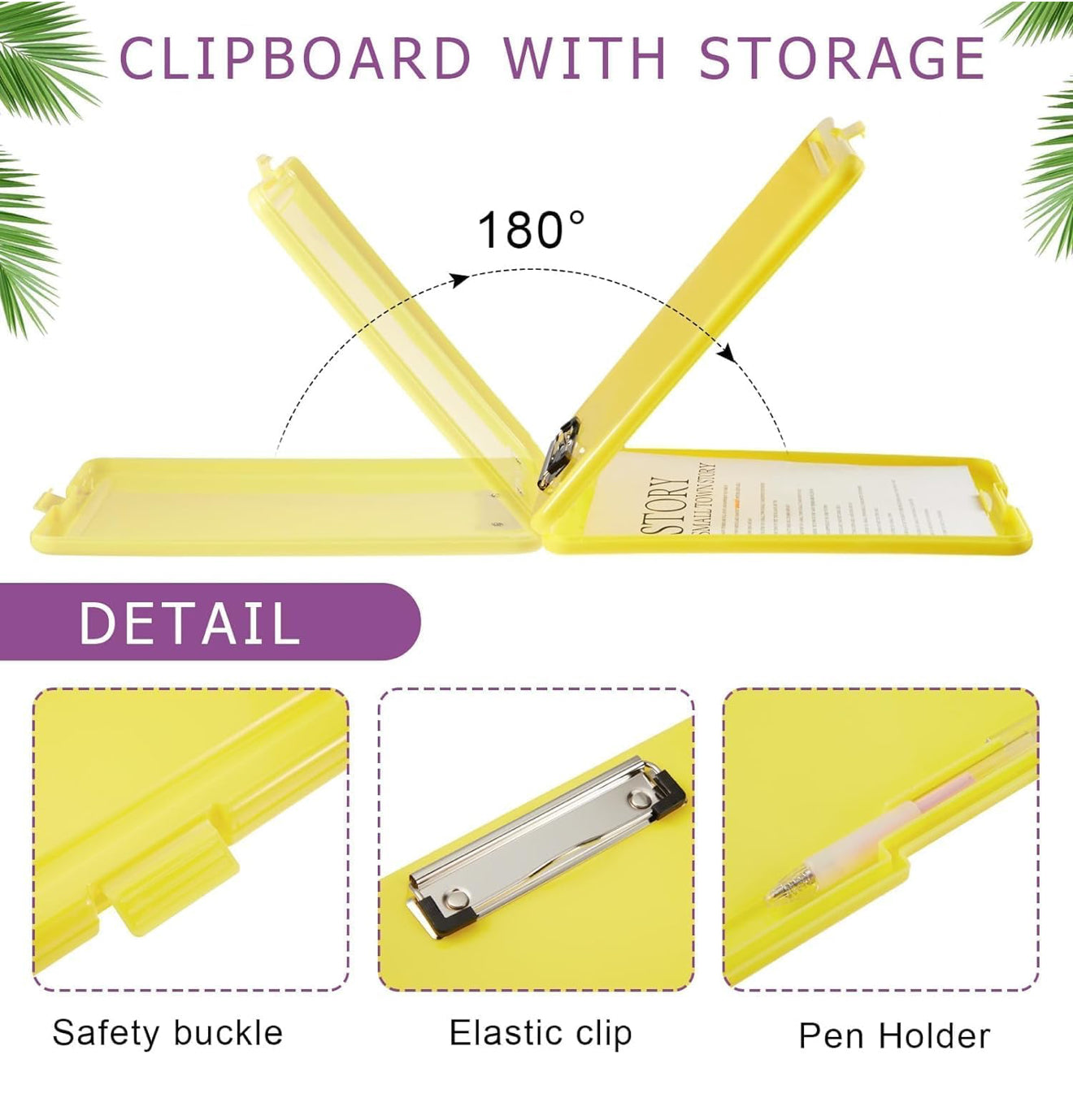 A4 Clip Pad/Clipboard with Storage Case for Paper and Document Storage