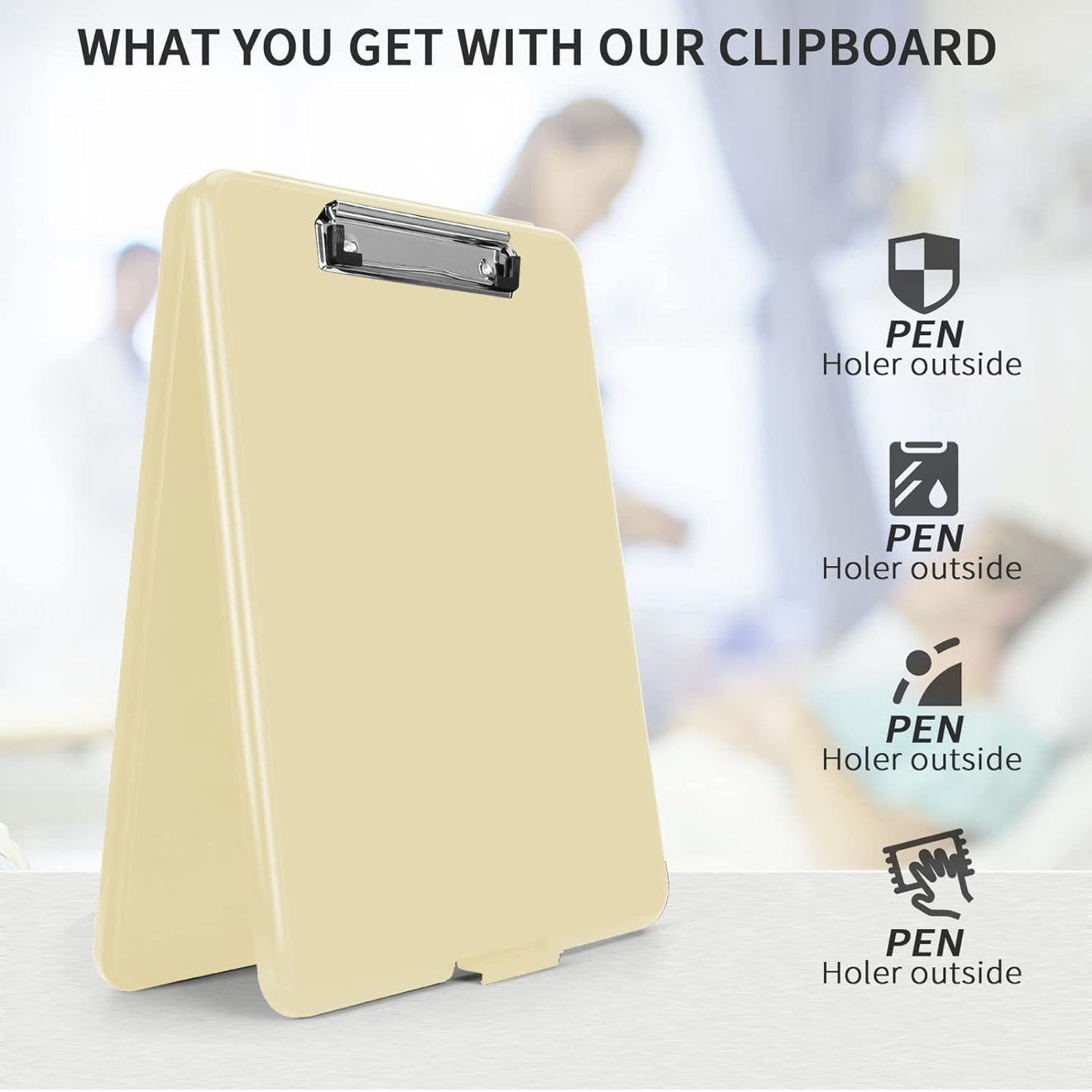 A4 Clip Pad/Clipboard with Storage Case for Paper and Document Storage