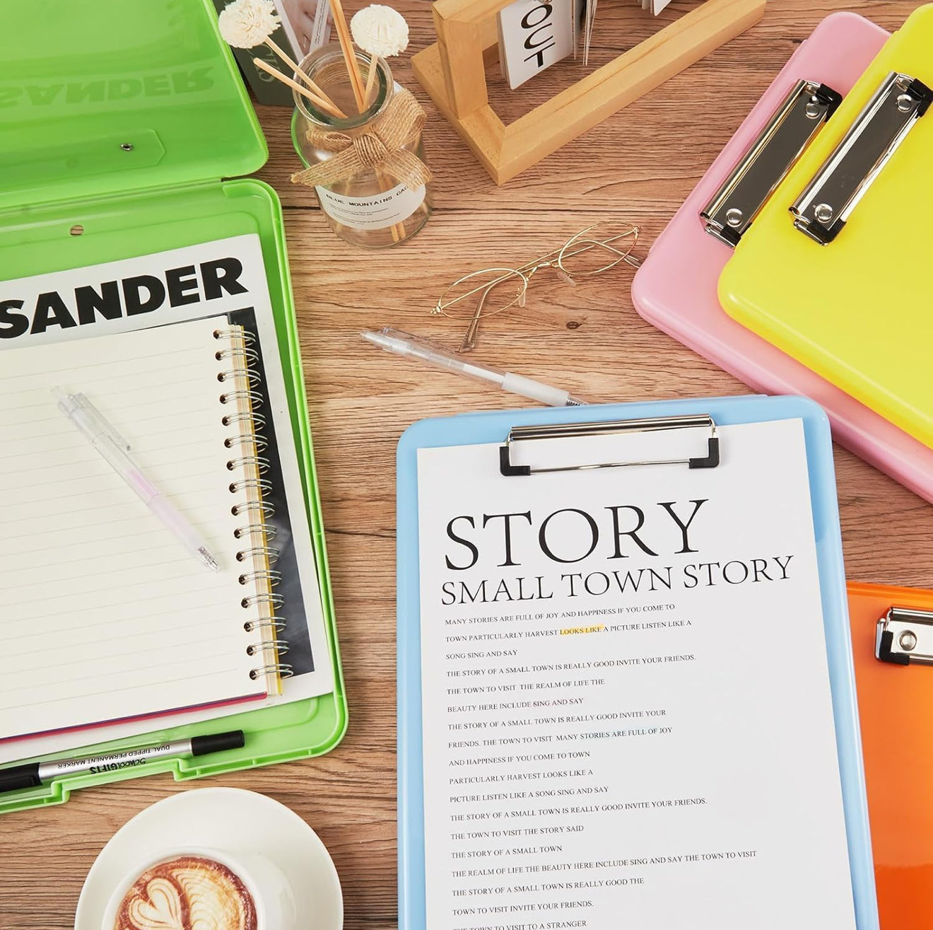 A4 Clip Pad/Clipboard with Storage Case for Paper and Document Storage