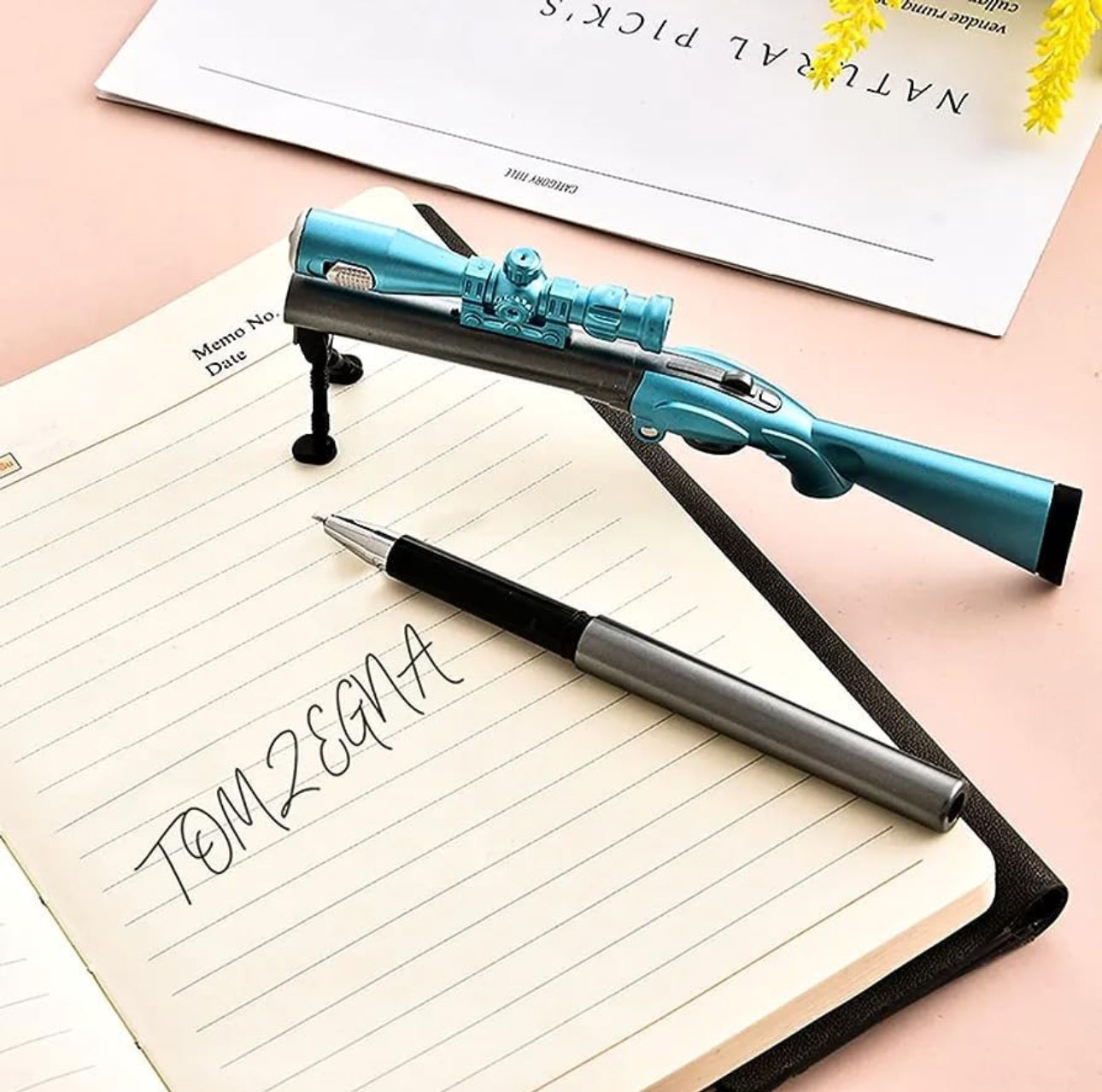 Gun Shape Gel Pen with Luminous LED Sniper