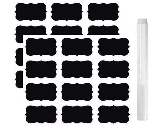 Waterproof Chalkboard Label Stickers With White Marker Pen,