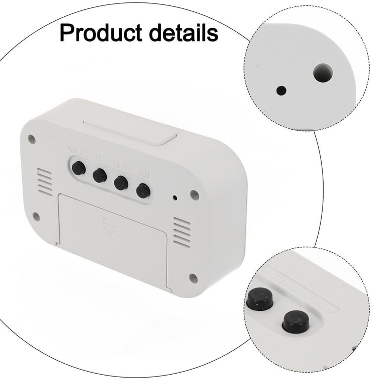 Digital Alarm Clock Date ,Temperature Display Snooze Mode