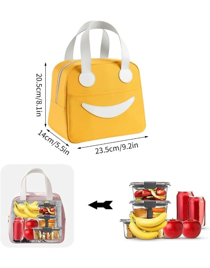 Insulated Smily Lunch Bag (Medium Size)