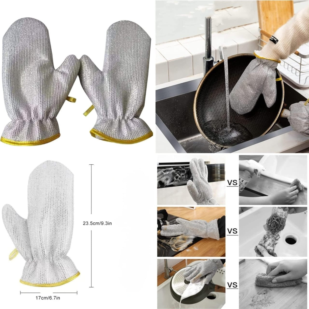 Scrubbing Gloves With Scrubber