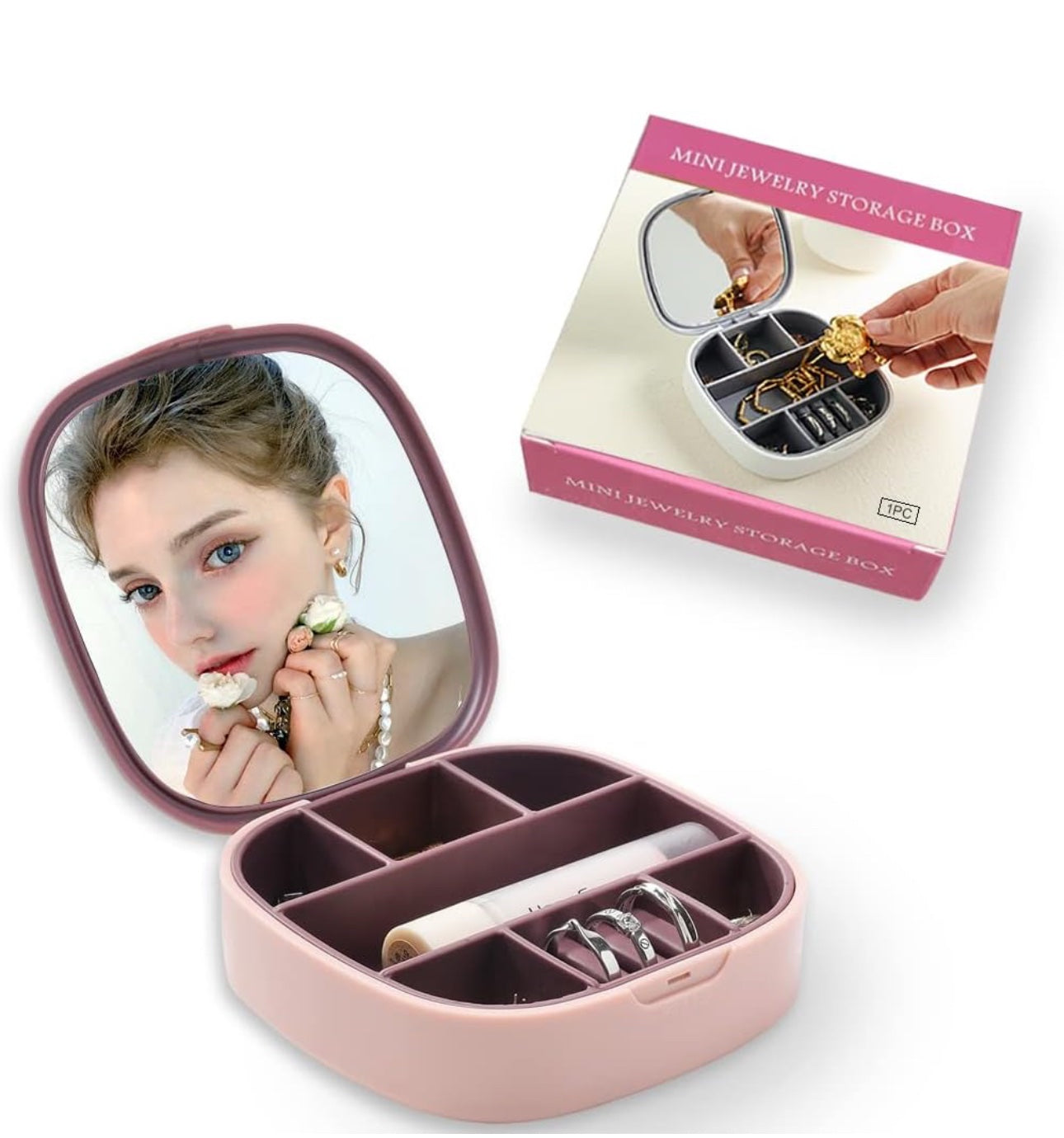 Jewellery Storage Box With Mirror