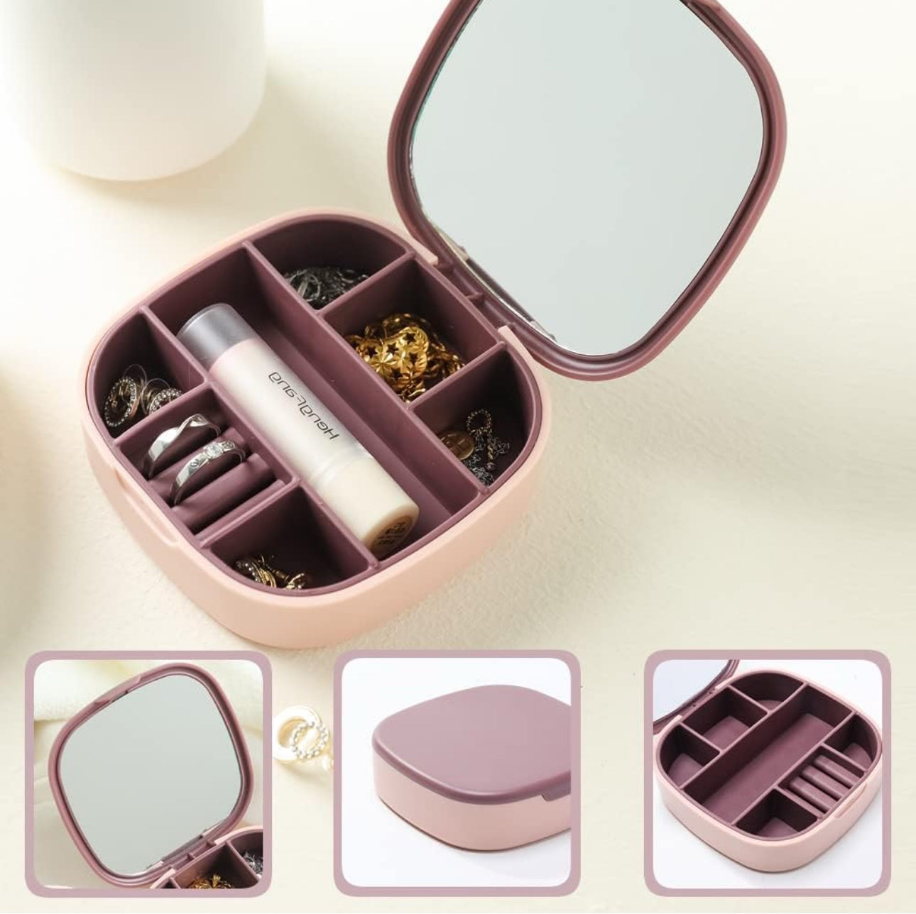 Jewellery Storage Box With Mirror