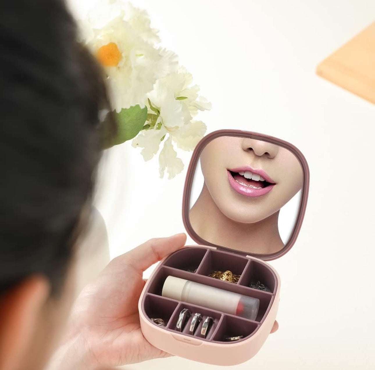 Jewellery Storage Box With Mirror