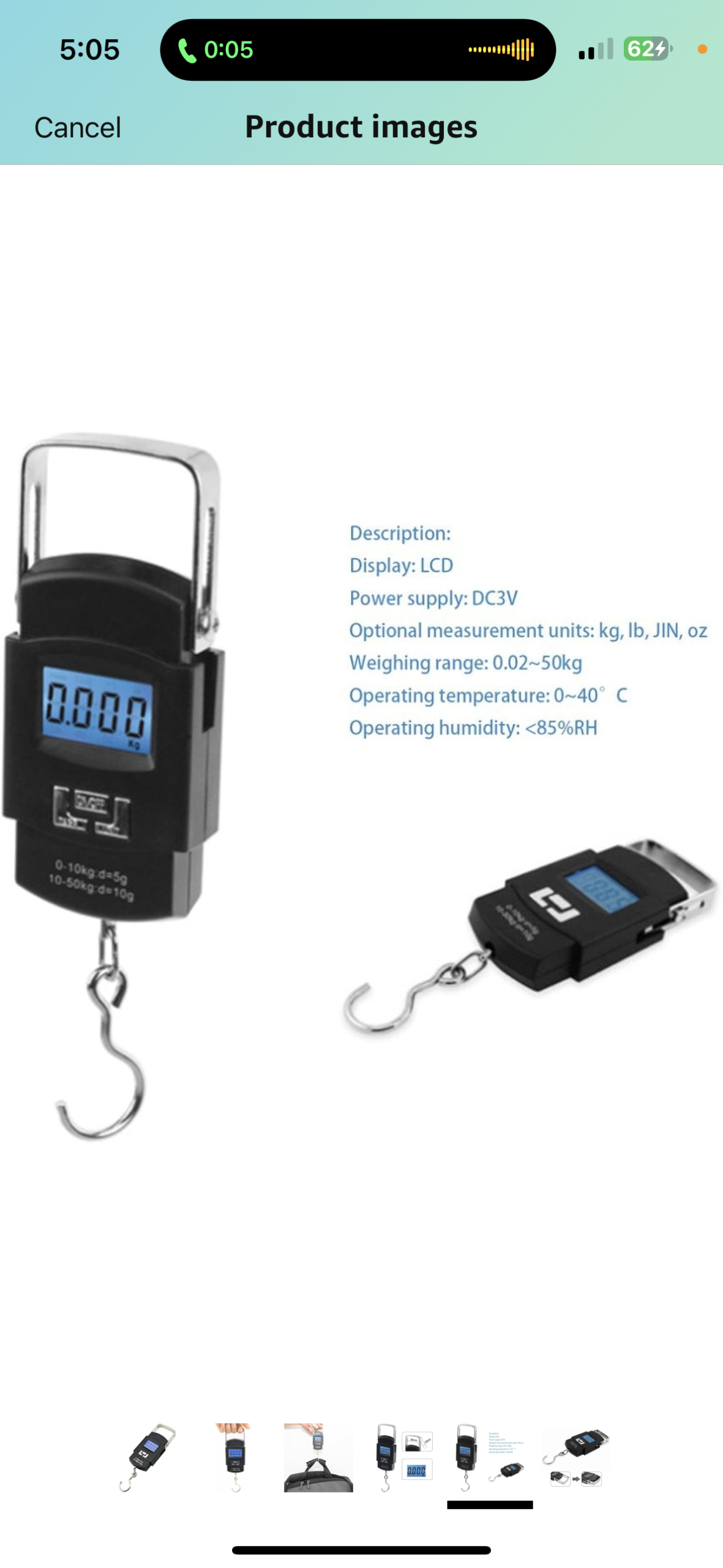 Digital Kitchen Weighing Scale 50KG