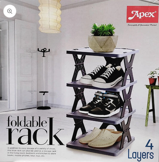 4 Layer Foldable Shoe Rack