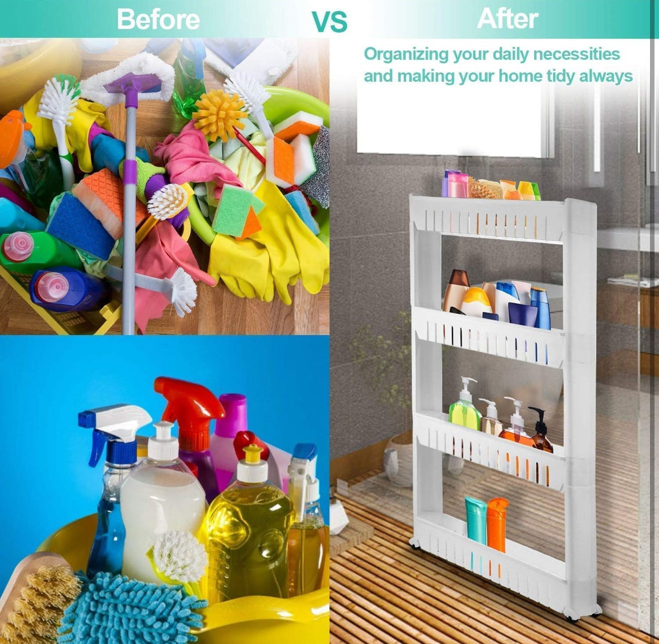 4 Tier Space Saving Storage Organizer