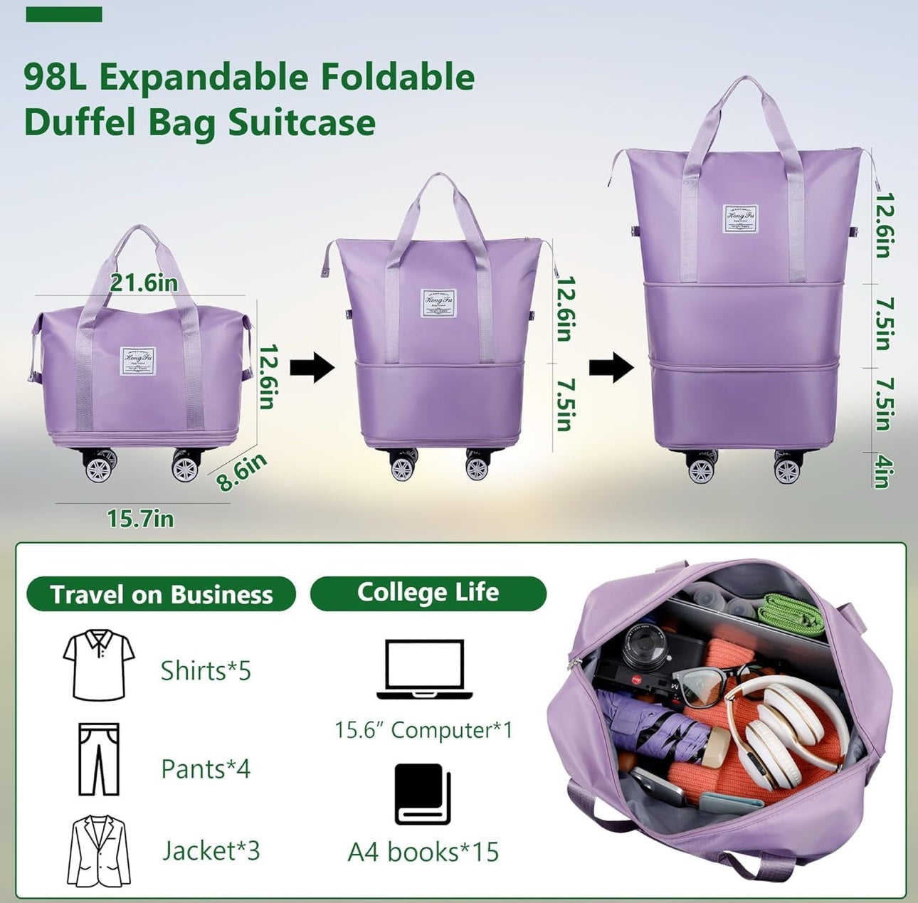 Folding Travel Bag With Wheel