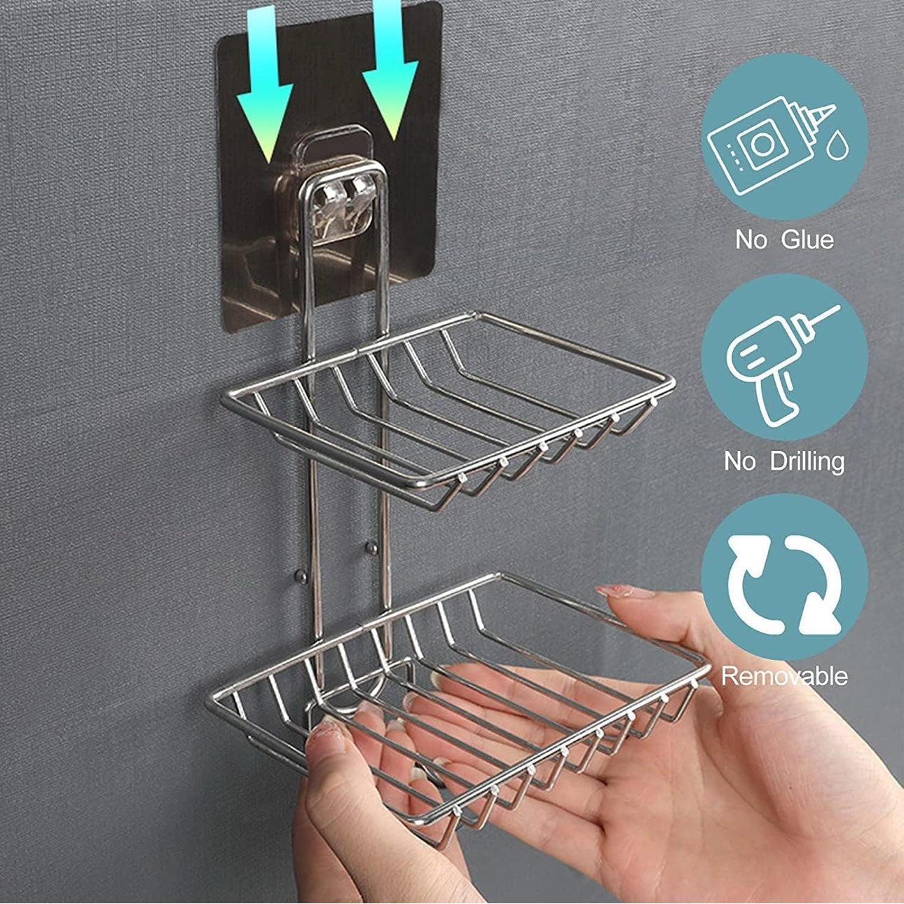 Soap Stand 2 Layer SS (Wall Mounted)