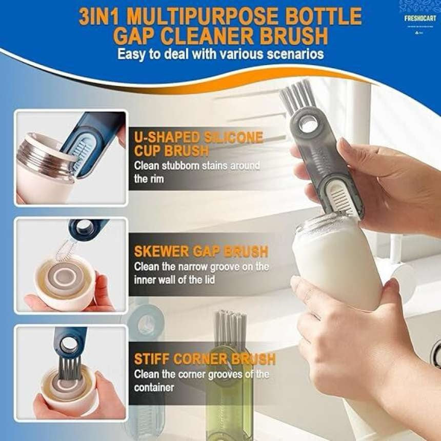 3 In 1 Bottle Cleaning Brush