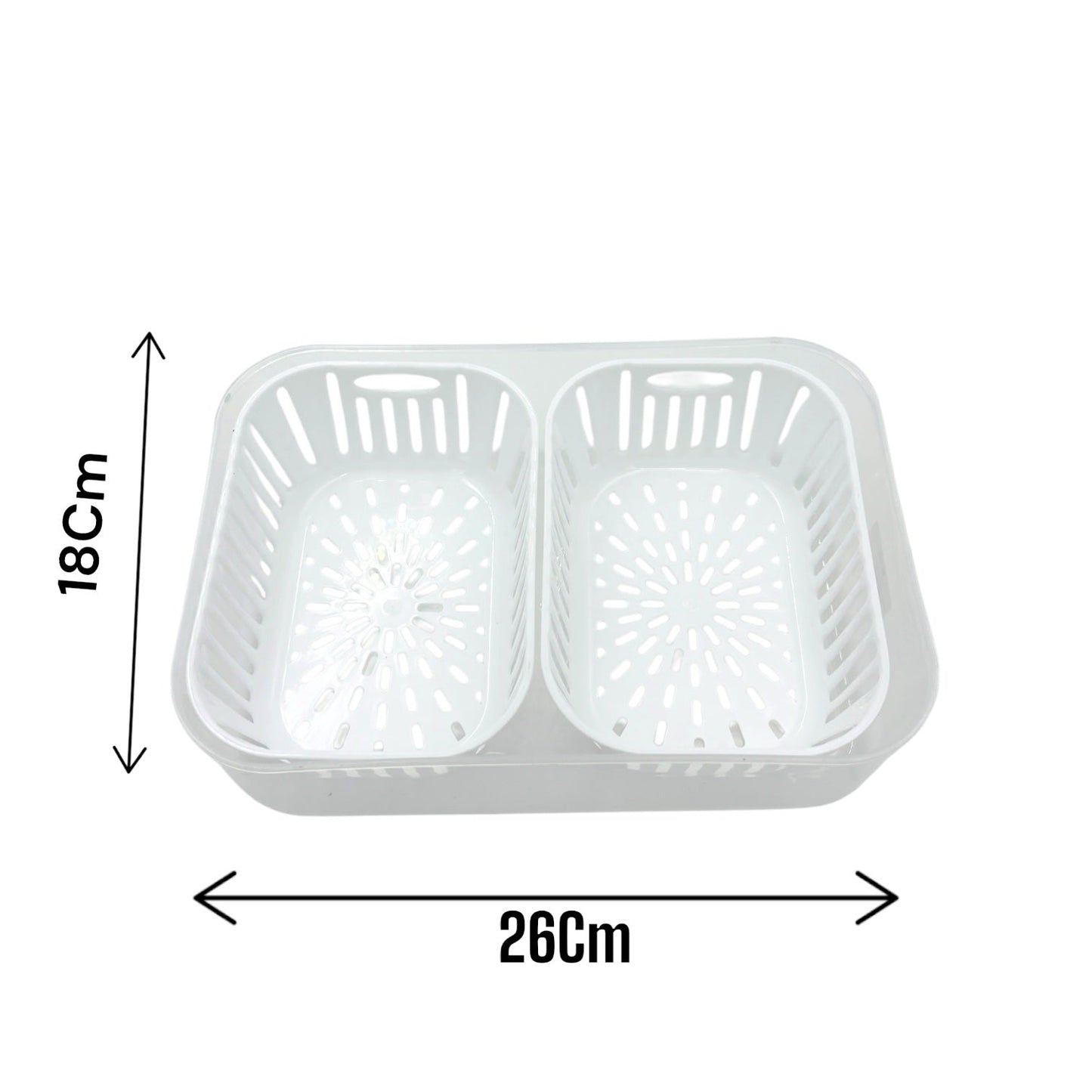 Fridge Box With Drainer (2 Partiton)