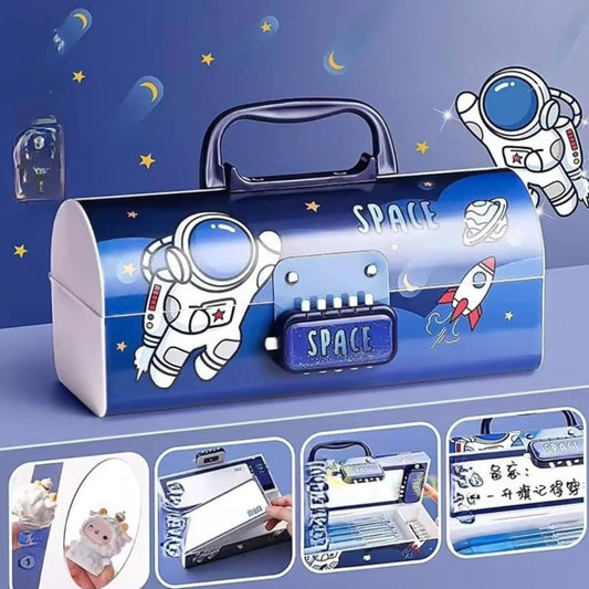 Pen & Pencil Box-Suitcase Style Password Lock