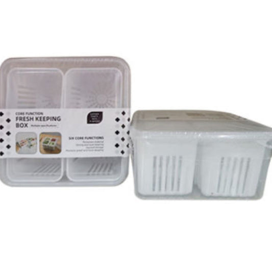 Fridge Box With Partition- 4 Grid