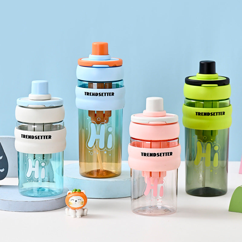 Plastic 2 in 1 Sipper & Non-Sipper Water Bottle 1000ml