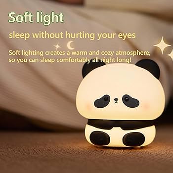 Baby Panda Night Light Soft Silicone Touch Lamp