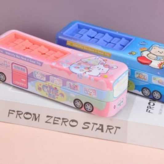Double Tucker Bus Pencil Box