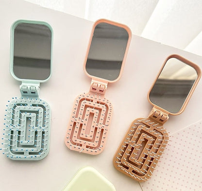 Folding Comb With Mirror