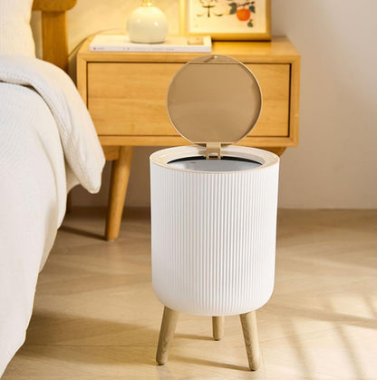 Luxury Trash Can Press Dustbin High Foot Large Capacity