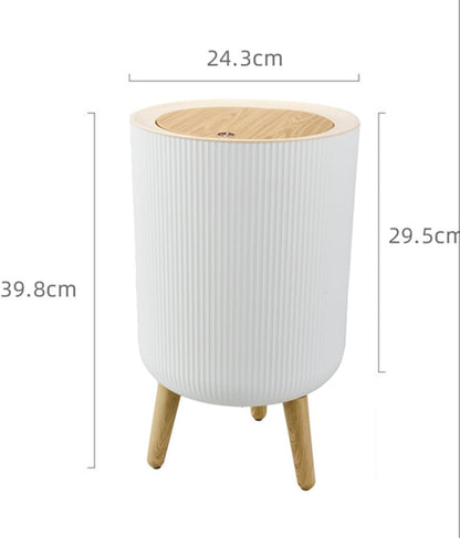 Luxury Trash Can Press Dustbin High Foot Large Capacity