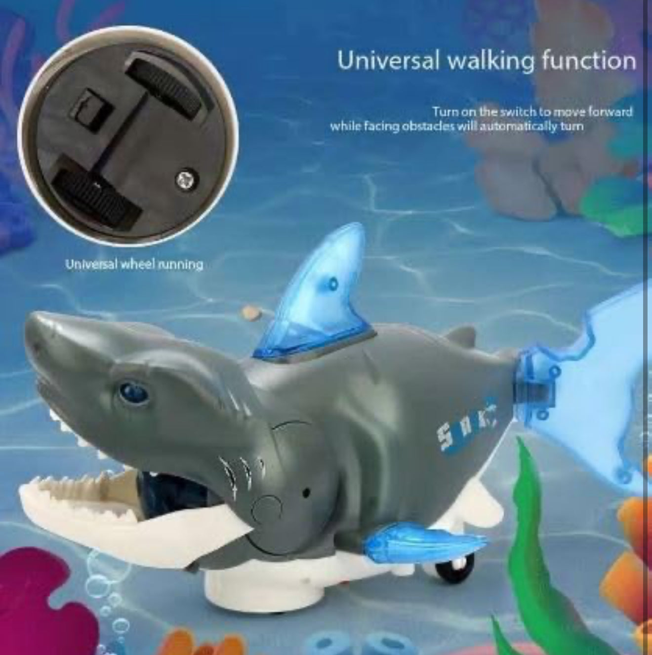 Musical Shark Toy With Light