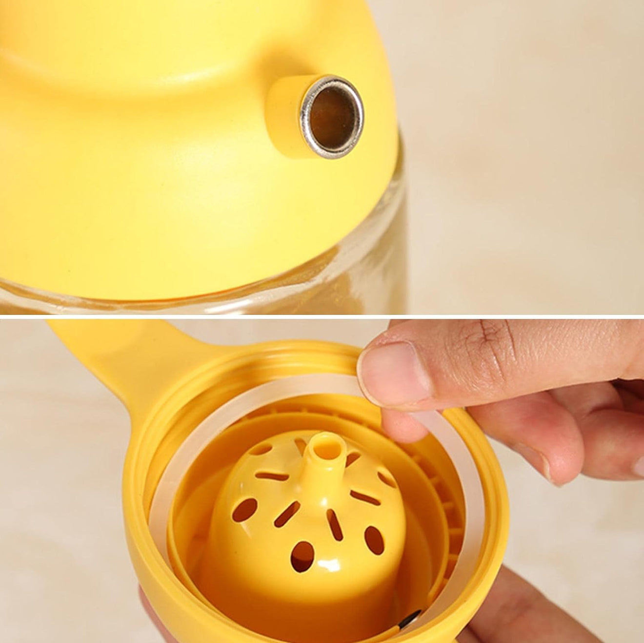 Oil Bottle Dispenser With Silicone Brush