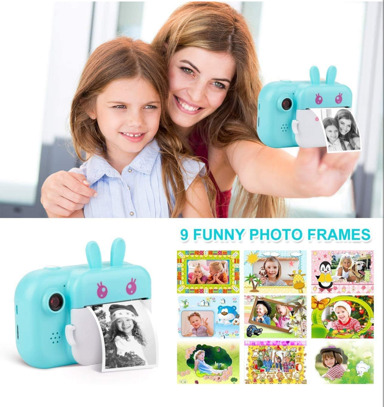 24MP Digital Mini Instant Photo Printer Camera with Print Paper
