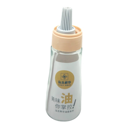 Glass Bottle Dispenser with Silicone Rubber Bristle Brush