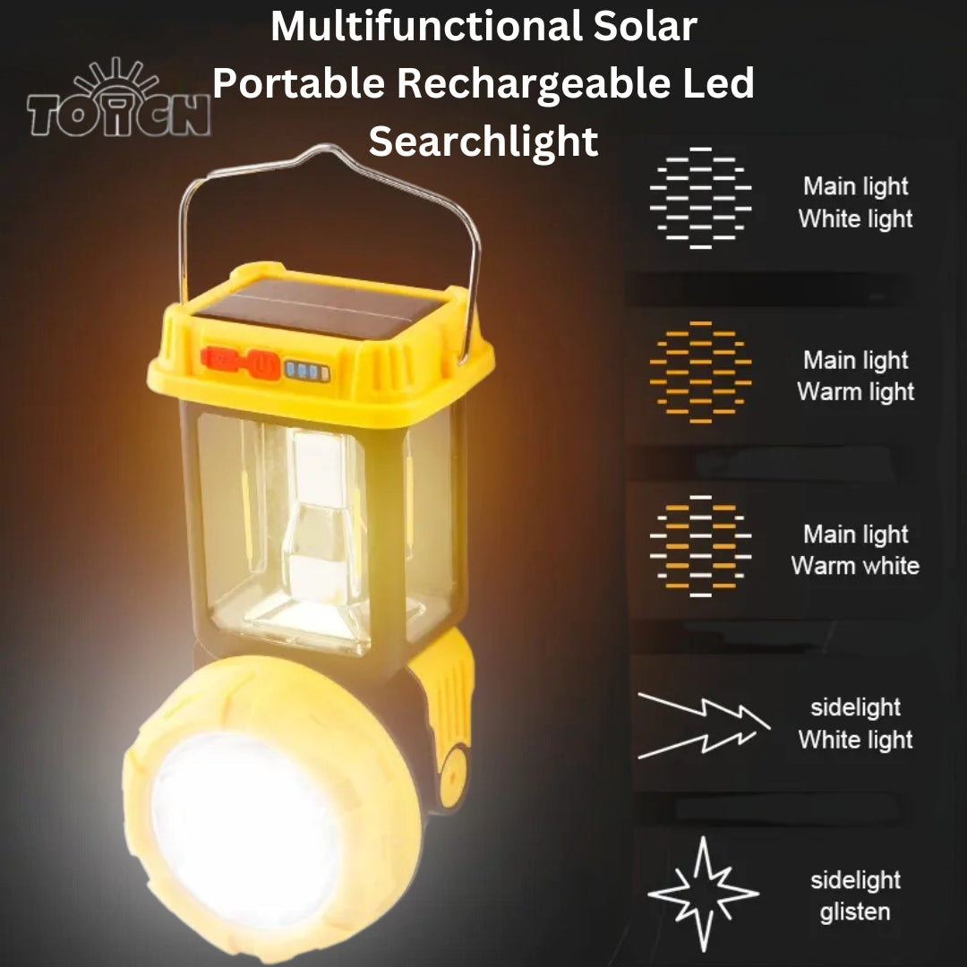 Multifunctional Solar Portable Rechargeable Led Light