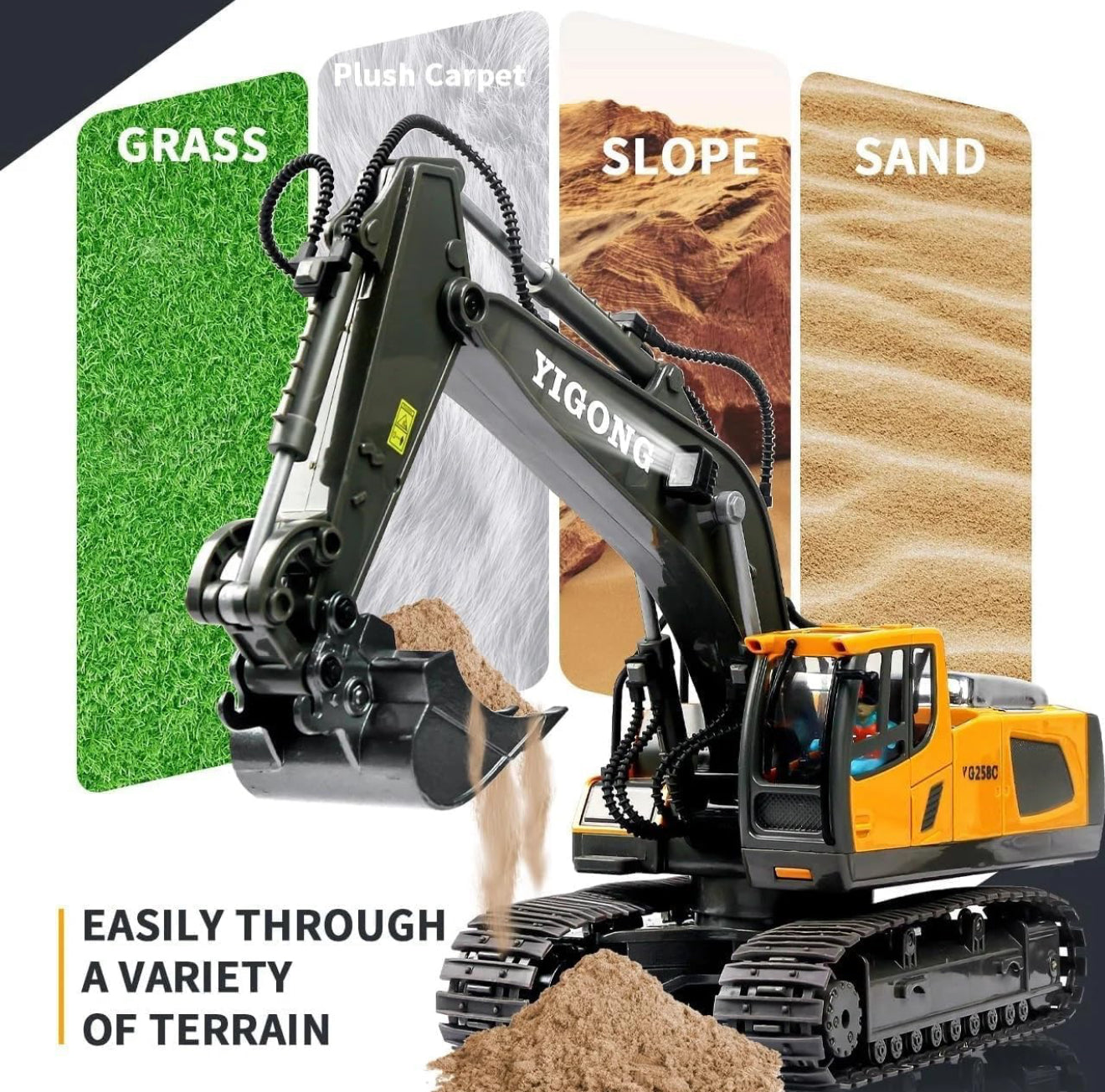 Radio Control J-C-B Excavator Toy