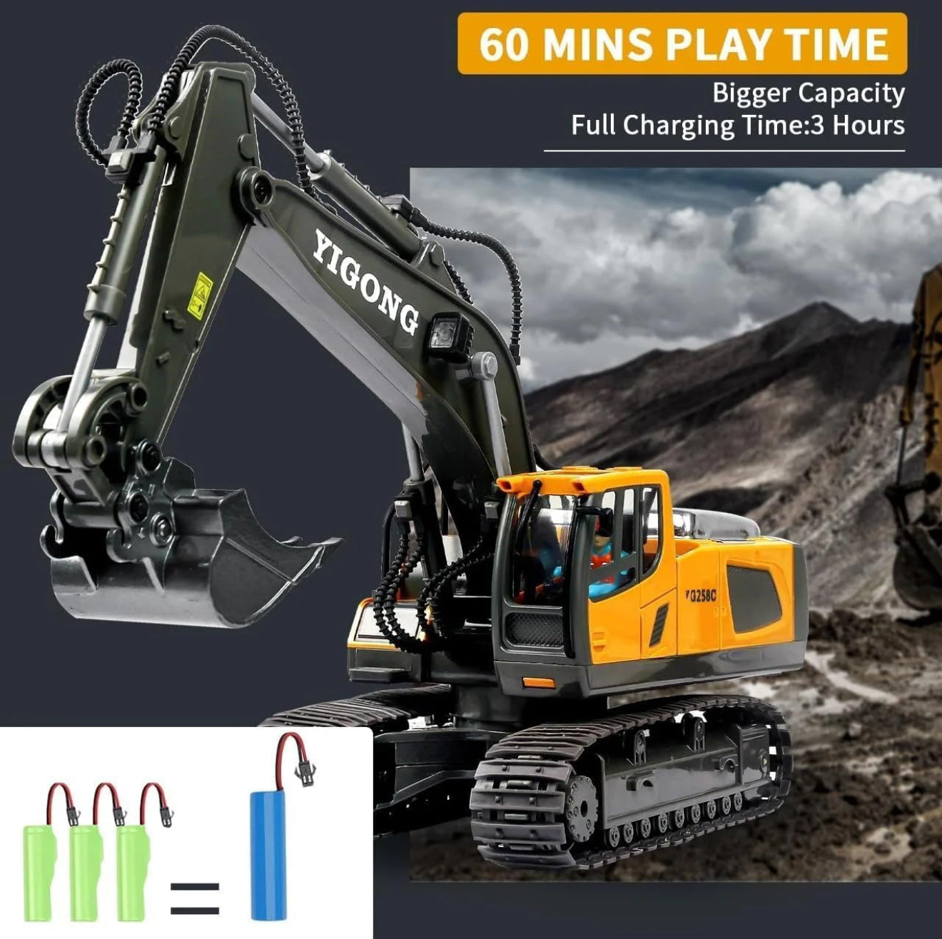 Radio Control J-C-B Excavator Toy