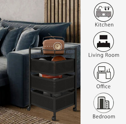 3 Layer Square Multipurpose Trolley
